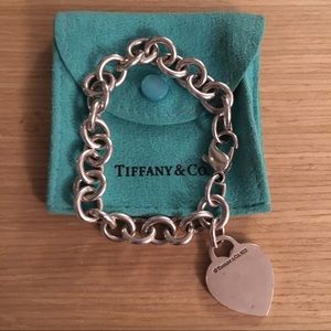 Tiffany silver heart bracelet